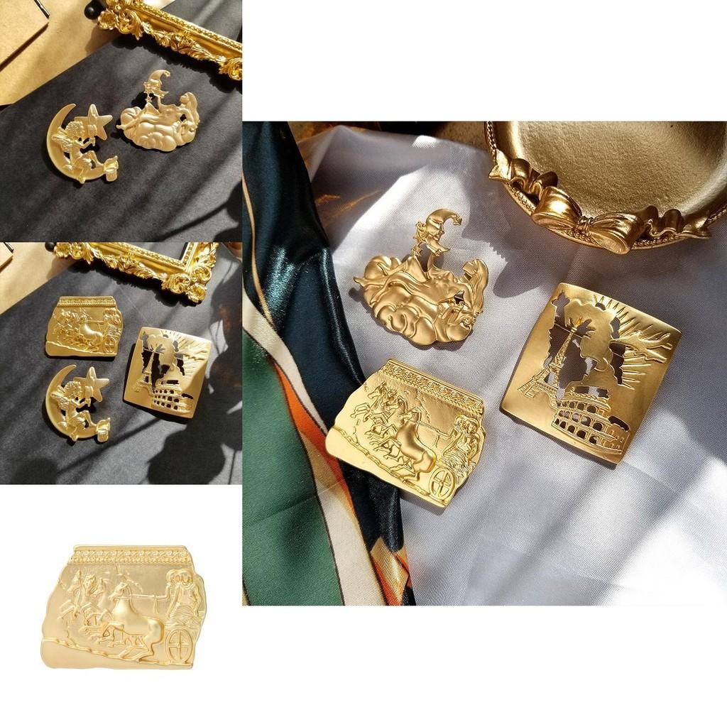 Distinctive Retro Egyptian Cupid Brooch Pin In Durable Alloy Material Ideal For Fashion Enthusiasts