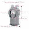 Knitted Beanie Rabbit Ear Winter Hat Plush Face Guard Neck Warmer Pullover Cap  Infant Cap