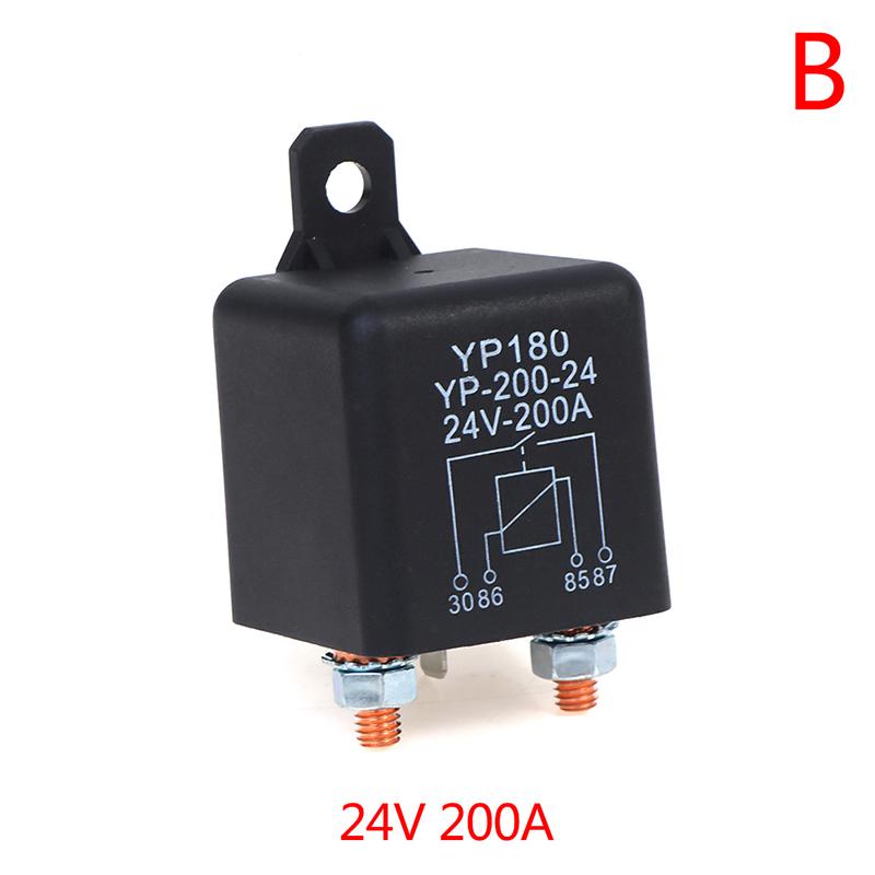 High Current 4 Pin Car Relay 12V 24V 200A 120A 100A Car Truck Motor Automotive Relay Continuous Type Automotive Car Relays Relays 5