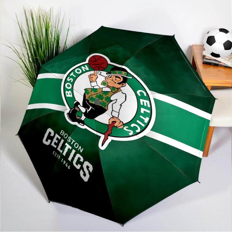 Celtics Logo Umbrella 8-Frame for Travel, Camping, Casual Lightweight Portable Umbrella, Essential for Every Family Holidays Gift