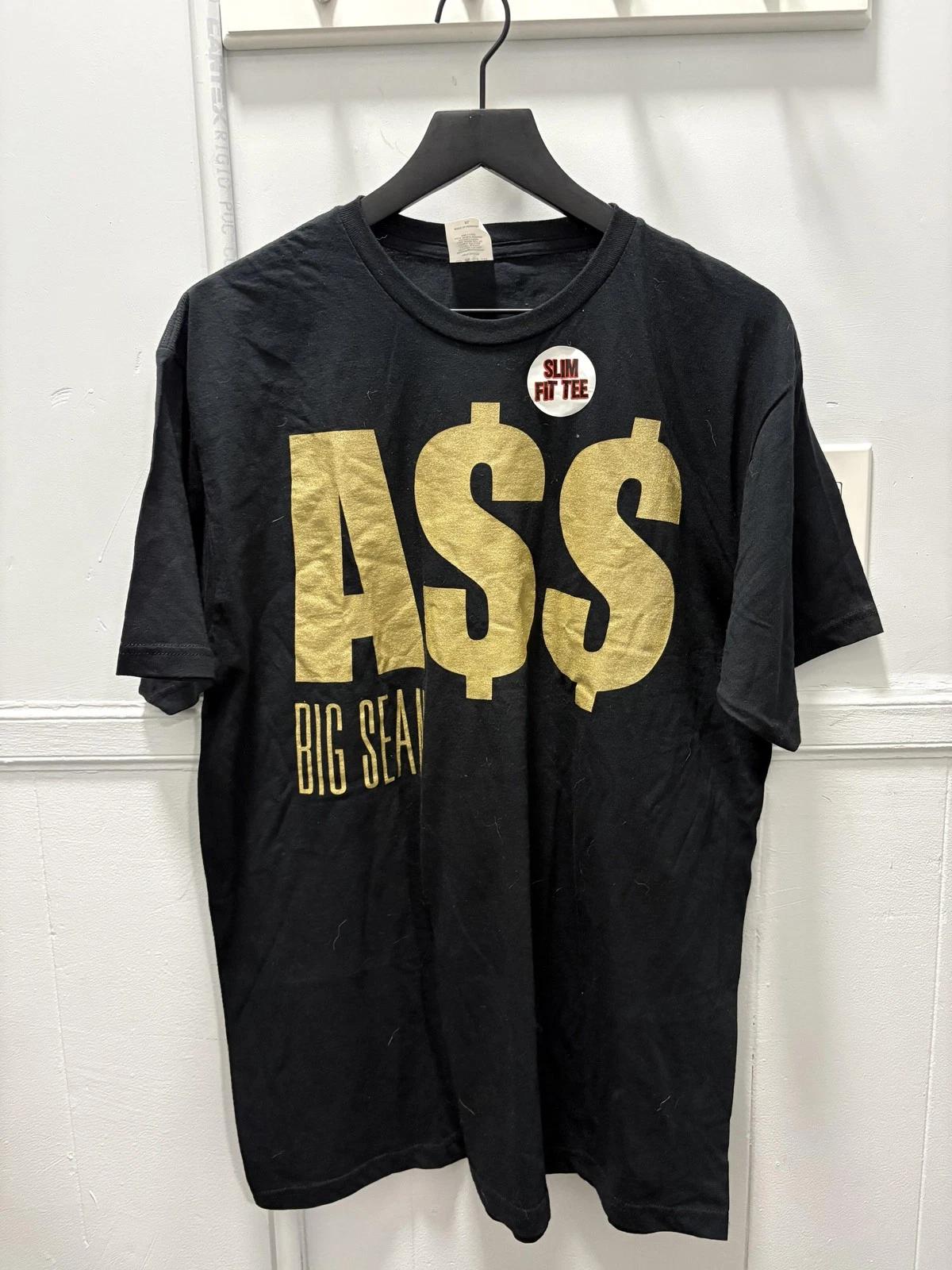 

Big Sean Shirt Mens XL Black Gold A$$ Slim Fit Tee Rap Hip Hop Graphic T-Shirt 3XL