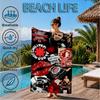 1PC Hot Chili Music Beach Towel for Adults/Family ,Beach Towel, Ultra Absorbent Quick-Drying Pool Towels for Travel, Swimming, Camping Gift
