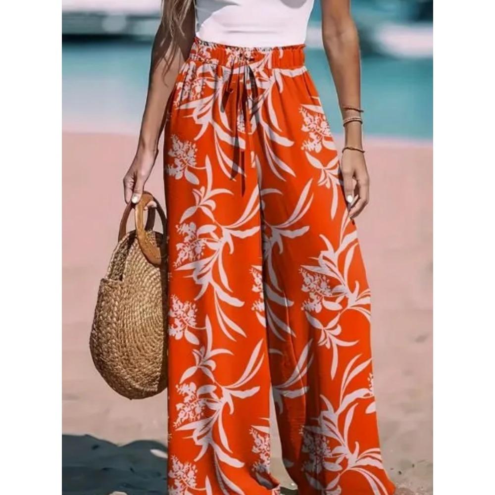 Striped Loose Wide-leg Pants Thin Slouchy Straight Casual Pants Women Drawstring Floor Length Pants Lazy Sweatpants 2026 Summer