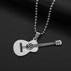 Retro Punk Music Guitar Necklace for Men Personalized Gothic Pendant Fashion Hip Hop Rock Singer Jewelry Gift