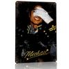 Michael Jackson Porträt mit Tänzern D Textur Metallposter Benutzerdefinierte Wandkunst Blechschild Geschenk für Mancave Dekoration Wohnraum