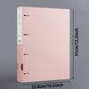 A4 Size Four Ring Binder Morandi Color D-Ring Loose Leaf Document Folder PP Water Resistant File Organizer