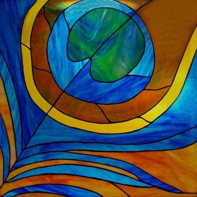 

Frosted Stained Glass Window Film, Customized Privacy, Static Cling,Retro Vintage Sticker,Office, Home Decor,Sun and Moon (as the picture,30X30cm)