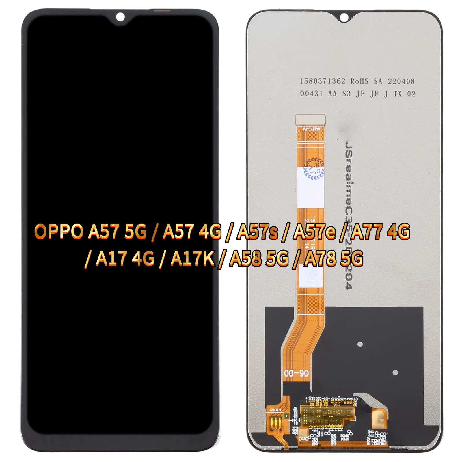 

LCD Screen and Digitizer Full Assembly for OPPO A57 5G / A57 4G / A57s / A57e / A77 4G / A17 4G / A17K / A58 5G / A78 5G