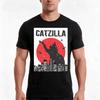Catzilla Japanese Perfect Gift TShirt Summer Casual Cotton Tee Oversized Streetwear Tops Vintage Graphic Print 100 Cotton