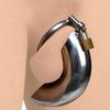 Master Series Locking Stainless Steel Chastity Cage W/ 3 Rings, Silver