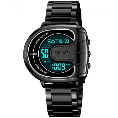 Stainless Steel Men Waterproof Date Alarm Wriswatch Reloj Hombre Back Light Display Stopwatch Digital Sport Watches