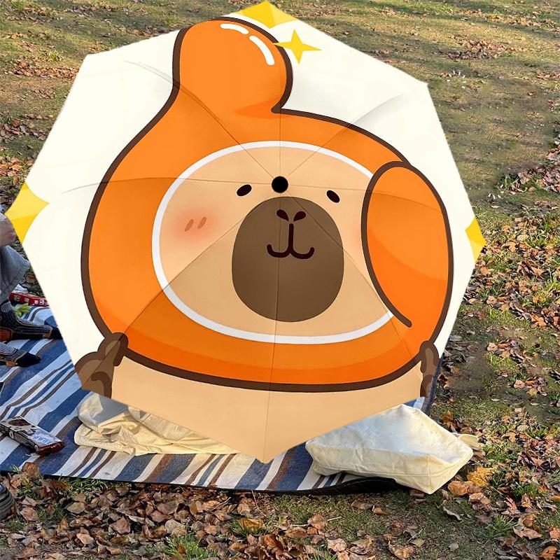 1PC Bear Thumbs Up Umbrella-8-Rib Reinforced, Automatic Open, Lightweight & Durable, Cute Fashion Accessory for Outdoor-T352