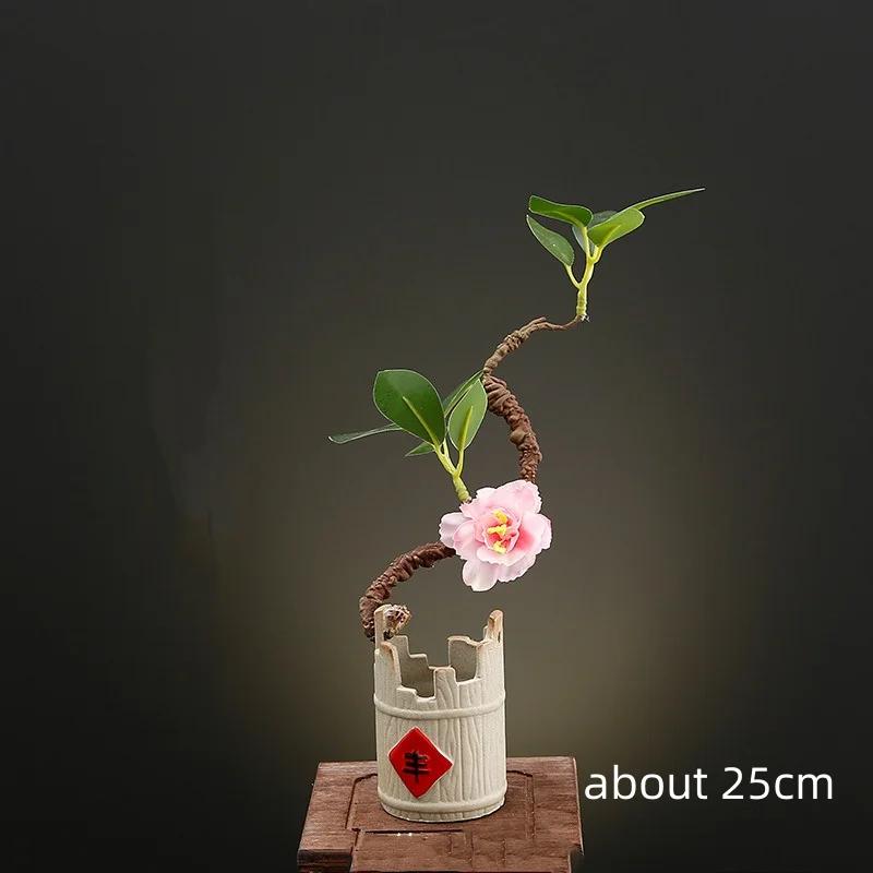 onigiri bento Sashimi Plate dish tray Decorative vase with flowers Sushi shop hotel Restaurant sea food decorations tree flower