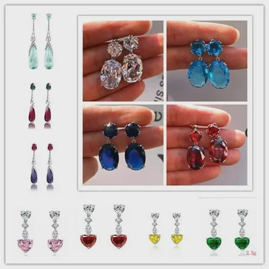 

Elegant Multicolor Dragonfly and Oval Zircon Earrings for Women