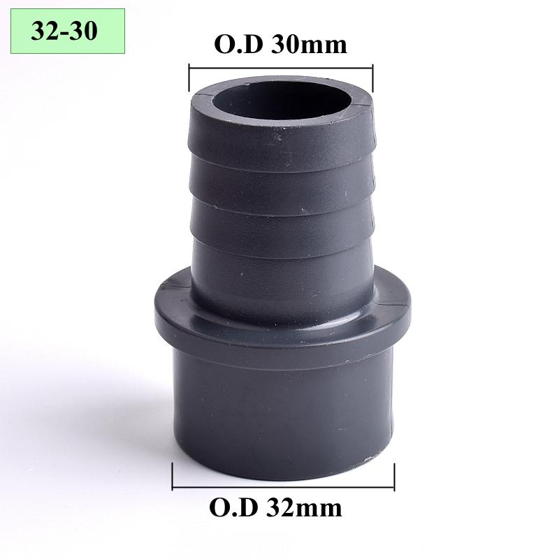 O.D 32/40/50/63-14/20/30/40/50/60mm Big Size UPVC Pagoda Connector Garden Irrigation Pipe Soft Hose Adapter Joint Accessories