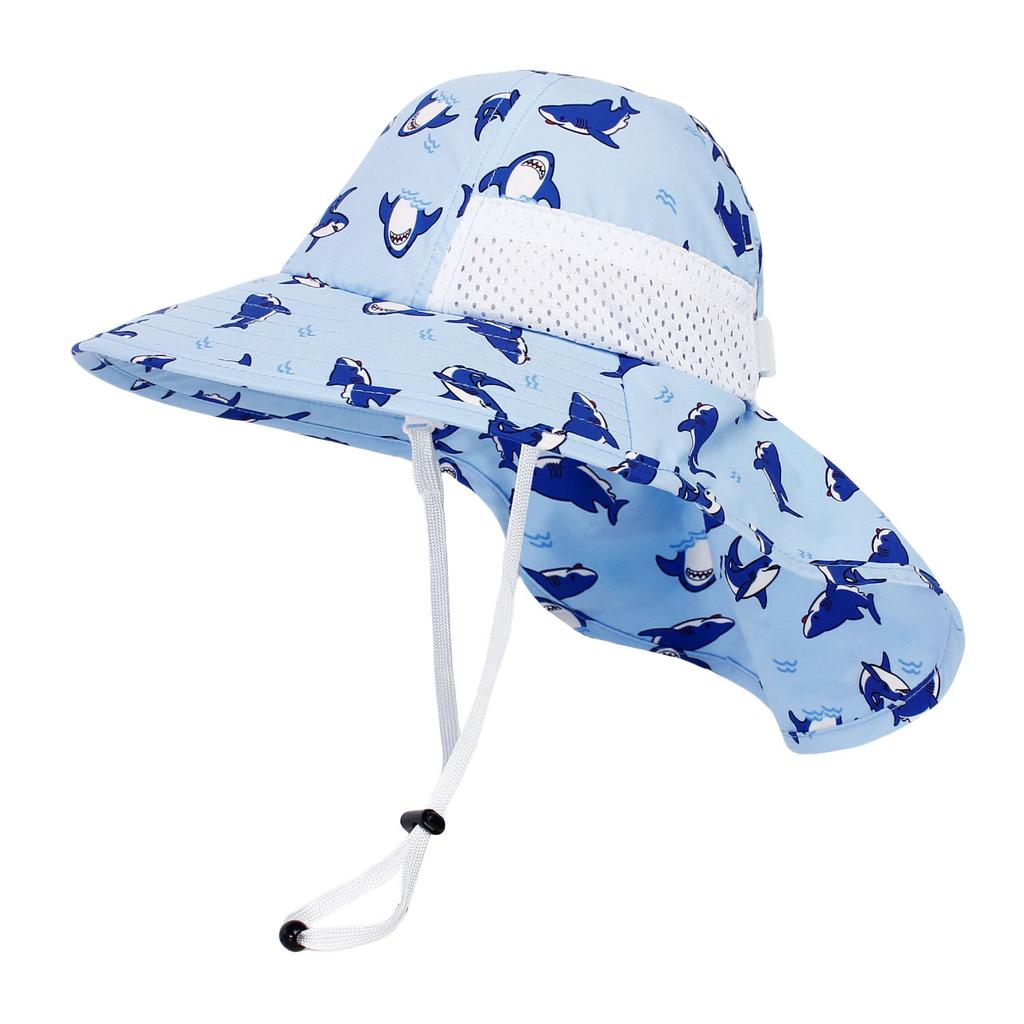Girls Sun Hat Baby Beach Hats Boys UPF 50+ Kids Summer Protection Cap Toddler Breathable Mesh Wide Sunshade Hat