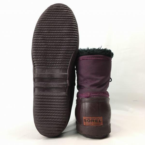 SOREL Vintage Canada Snow Boots Lined Purple size 7 25.0(USED)