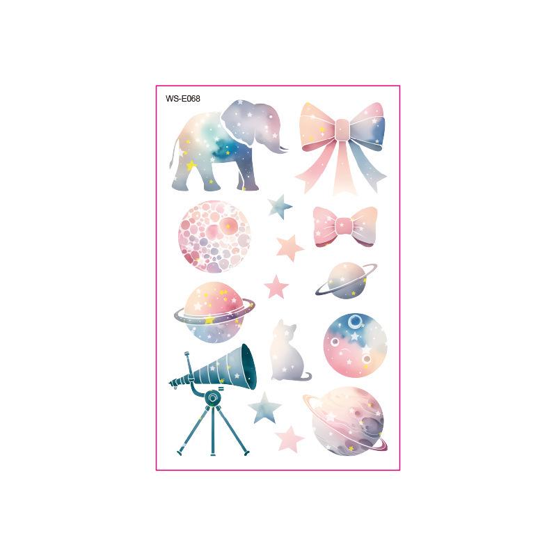 Fairy Tale Glitter Tattoo Stickers: Waterproof Butterfly, Unicorn & Bear Designs