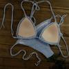 Handmade Crochet Cotton Push-up Bikini Set
