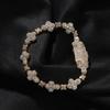 Simple 10mm Cross Flower Bracelet Micro-inlaid Zircon Temperament Sparkling Jewelry
