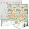 Foldable and Reversible Baby Play Mat, Thick Foam Floor Mat, 200 X 180 X 1.5 Cm, Multicolored