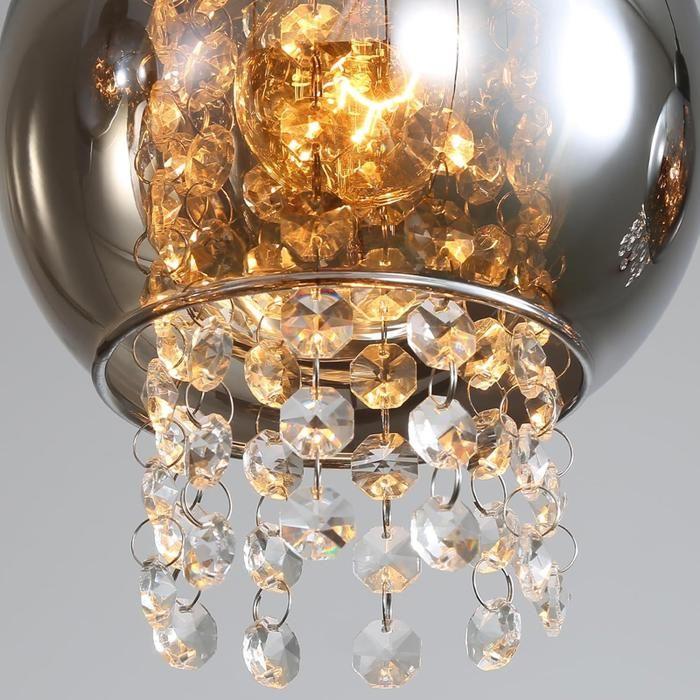 Lampe suspendue - NETTLIFE - 3 flammes - verre noir - métal - culot E27