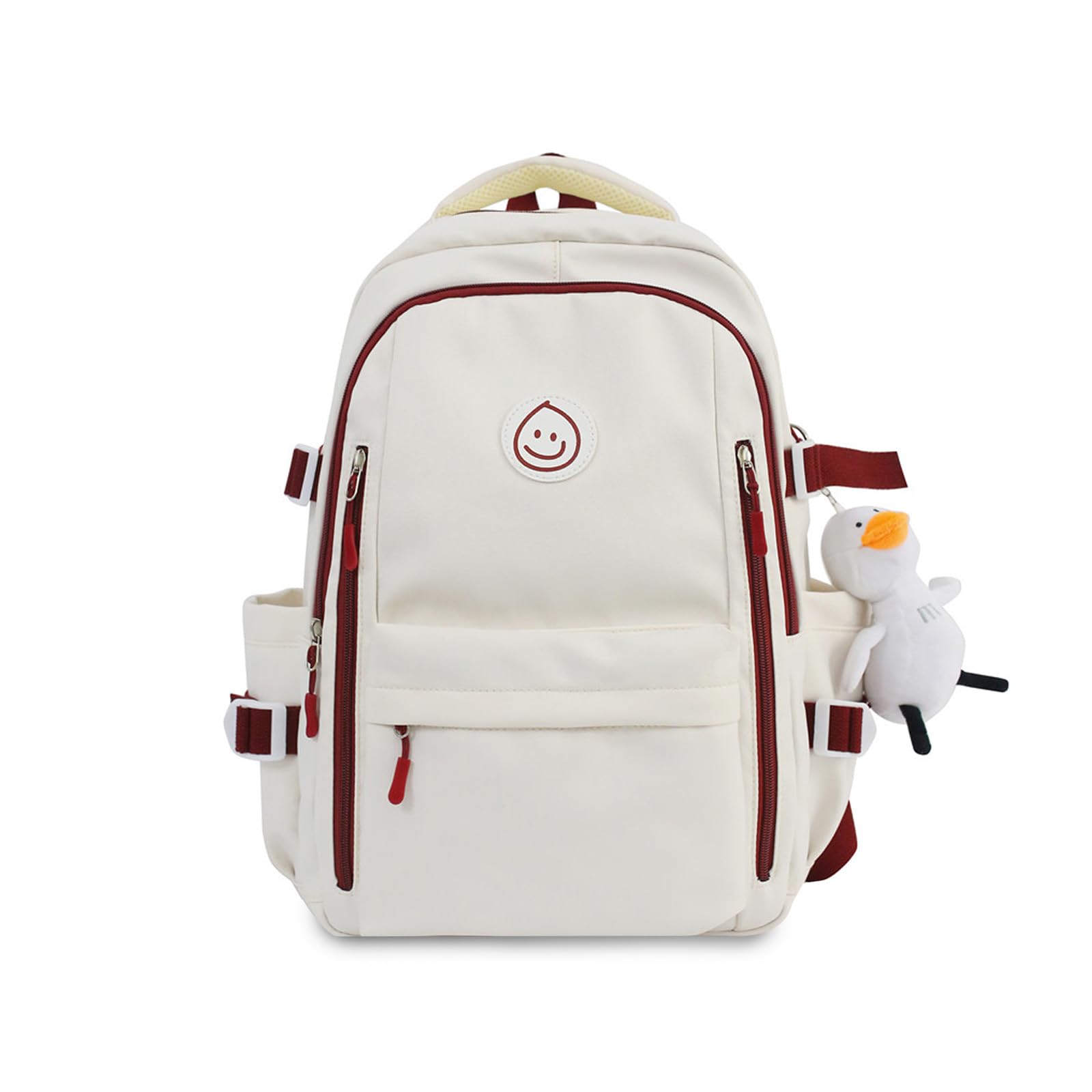 

FANDARE Women s Cute Backpack with Plush Toy, Large Capacity, 15.6-inch Laptop Storage, Waterproof Oxford Cloth, Perfect for School, Travel, and