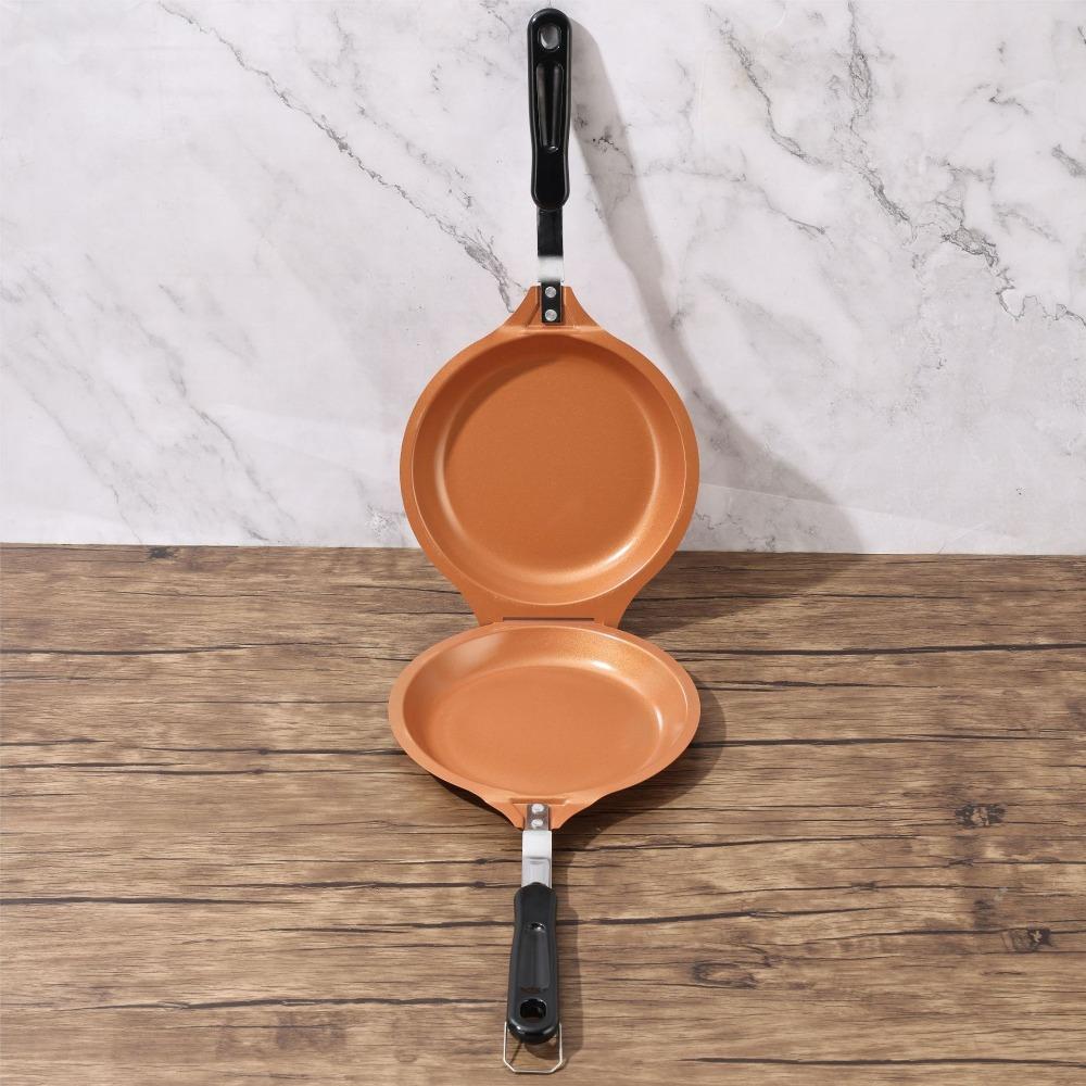 

with Long Handle Flip Frying Pan Round Pancake Maker Household Muffin Pan Steak