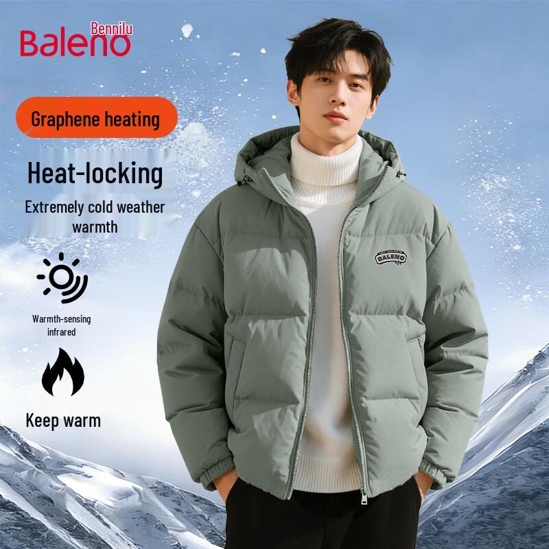 Baleno Men s Graphene Thermal Hooded Puffer Jacket L