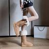 2024 New Platform Snow Boots Women Faux Fur Fashion Mid Calf Boots Winter Warm Furry Boots Casual Comfortable Shoe Woman