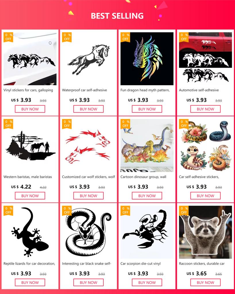 Raccoon stickers, durable car window stickers, motorcycle SUV truck rear windshield, weather resistant cartoon animal decoration