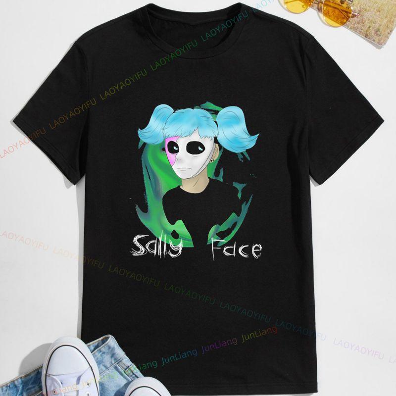 Mens  Womens Sally Face Magic Mask Gothic Retro TShirt Sally Face Classic Pattern TShirt