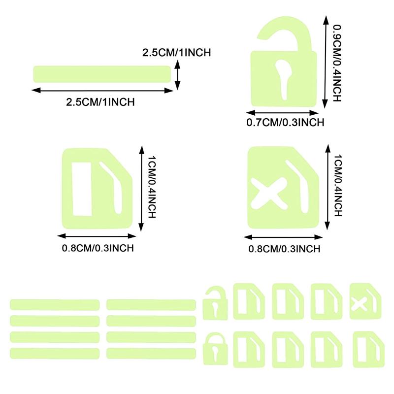 Luminous Car Window Lifter Switch Button Stickers Fluorescent Decals Car Door Window Lift Night Safety Switch Cars Accessories