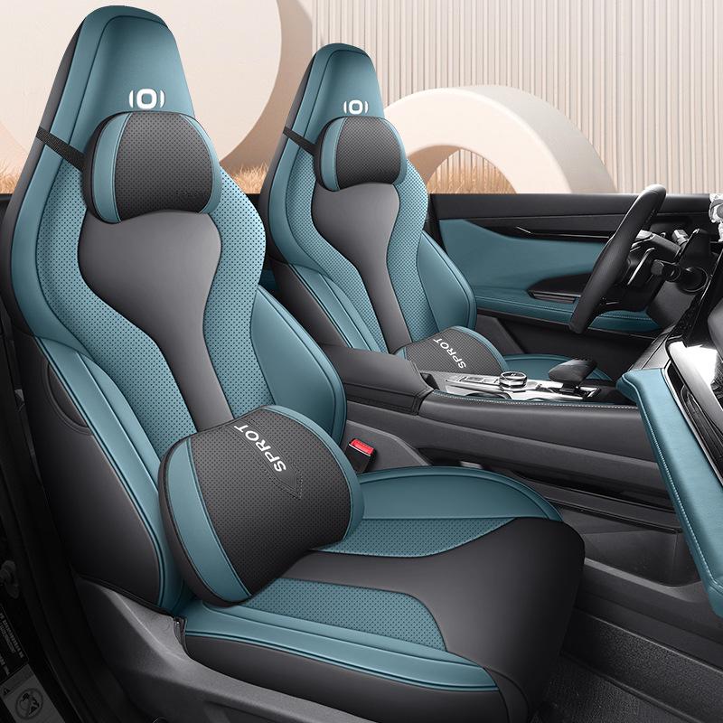 A06 Universal Full-Surround Car Seat Cushion, Four Seasons, Five-Seat Leather Cover