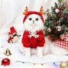 With Pockets Pet Elk Cosplay Costume Thickened Fleece Lining Cat Christmas Costume  for Dog Cat