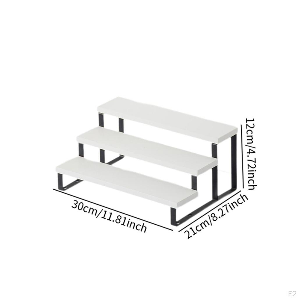 3 Tier Wooden Doll Display Stand, Decorative Cupcake Ideal for Cafe Or Living Room
