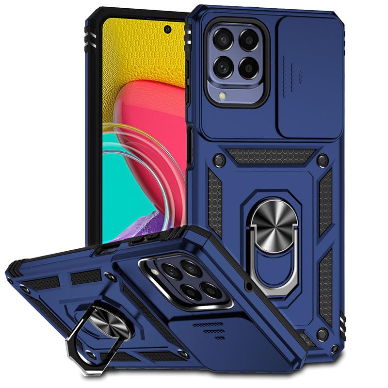 Pro Samsung Galaxy M53 Pouzdro Posuvný Kryt Kamery Pancéřové Pouzdro na Telefon Pro Samsung M53 M 53 53M 5G SM-M536S 6.7" Prsten Držák do Auta Zadní Kryt