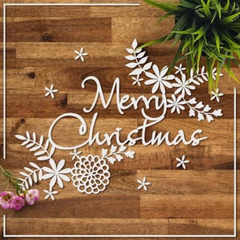 Wesołych Świąt Litery Tłoczenie Wykrojniki Ze Stali Węglowej DIY Scrapbooking Szablony Craft