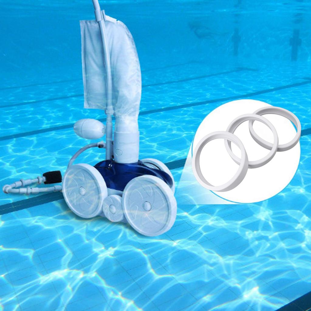 Pool Cleaning Tire 3 Pieces,   Rubber Replacement Wheel Replacement Tires,   Rubber Pool Cleaning Tire