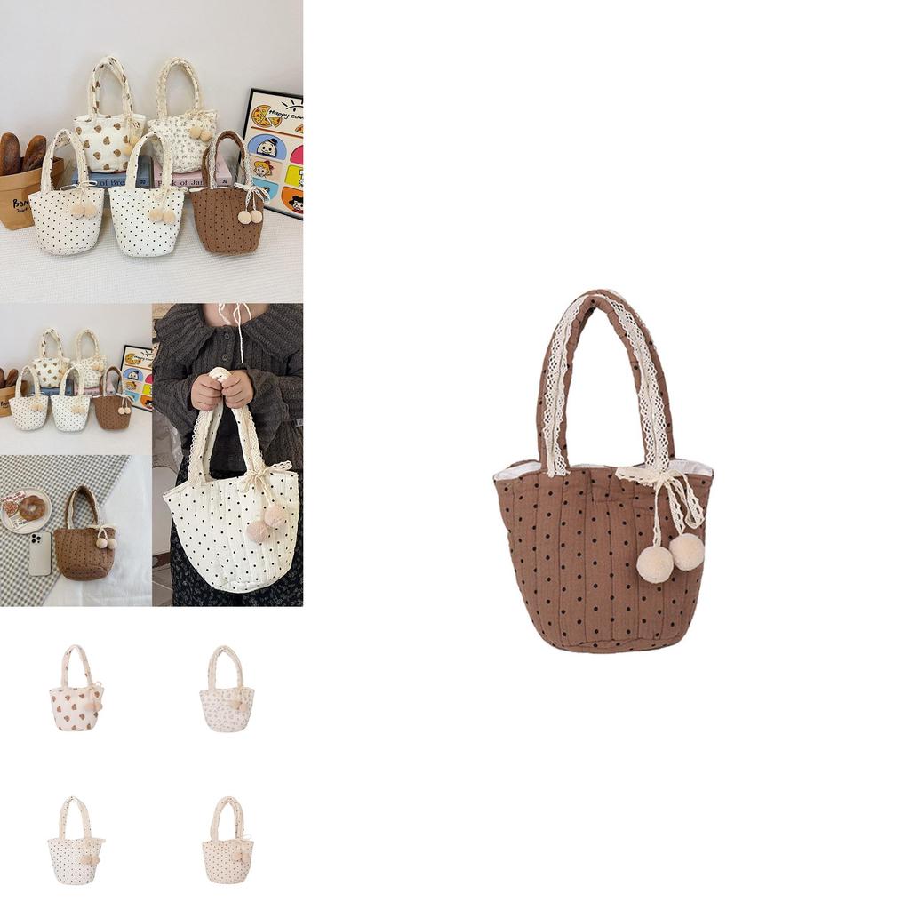 Bear Kids Baby Shoulder Bag Cute Cotton Cartoon Water Bucket Bag Outdoor Handbag