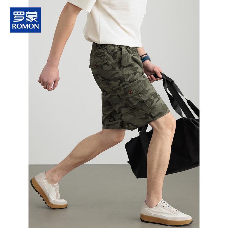 Romon Men s Cotton Camouflage Cargo Shorts 4XL