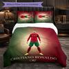 Cristiano Ronaldo Muster 3-teiliges Bettwäsche-Set Weiche Mikrofaser-Bettbezug mit Kissenbezügen für Schlafzimmer