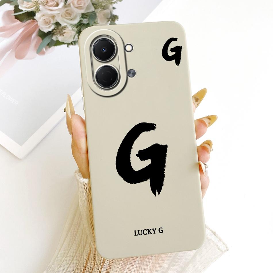 For Tecno Spark Go 3 2026 Lucky Initial Letter Phone Case For Tecno Spark Go3 KN3 Soft Silicone Shockproof Cases Bumpers