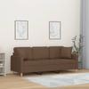 Vidaxl 3-Seater Sofa With Cushions, Brown, 180 Cm, Fabric