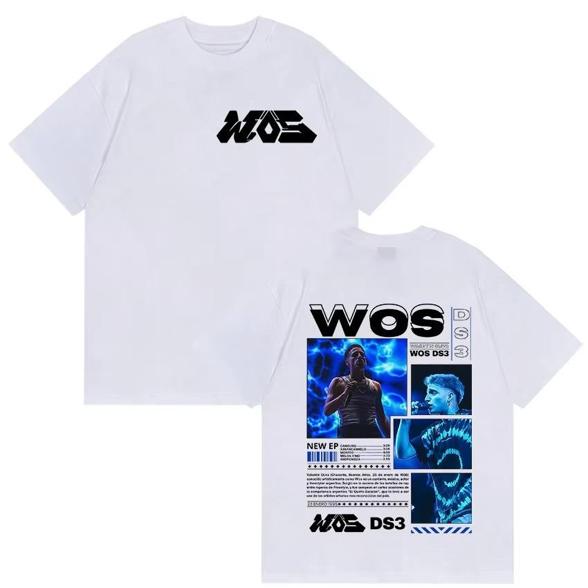 

Rapper Wos Ds3 Tour 2025 Album Merch TShirt Mens Hip Hop Gothic Short Sleeve Tshirts Fashion High Quality Cotton T Shirts S