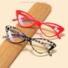 1pc Stylish Small Cat Eye Reading Glasses Women Ladies Cateye Blue Light Blocking Computer Readers Anti Glare Fashion Eyewear