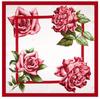 New Fashion Brand Square Scarf For Ladies Rose Flower Print Silk Scarf Women Bandana Large Hijab Female Shawl Scarves Warps