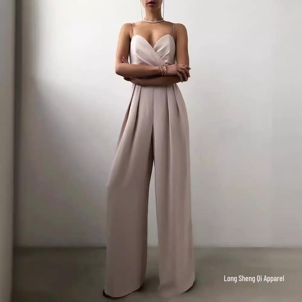 Suspender Straight-Leg Jumpsuit