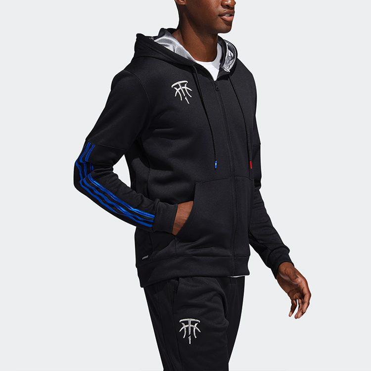 adidas Jackets Men's Black Hooded Moderate Other FH7733