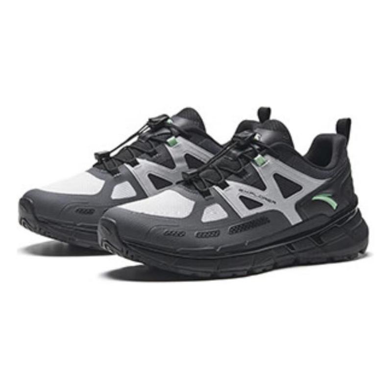 Anta Leaping Ridge Cushioning, Wear Resistant Low Top Outdoor Shoes Men's Gray Black Sneakers